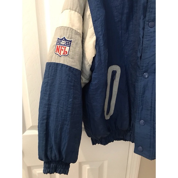 Vintage 90s NFL Dallas Cowboys Starter Zip Up Hooded Jacket Coat Size Large - Picture 4 of 16